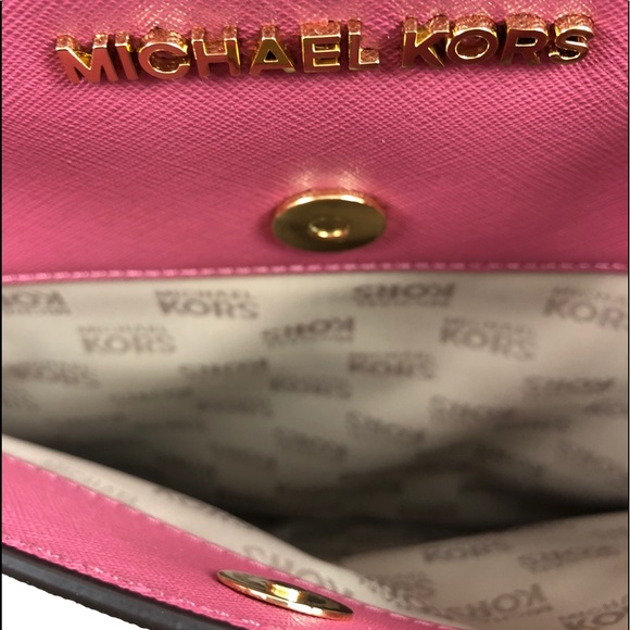 New! Michael Kors Pink Leather Large Satchel - Picture 4 of 8